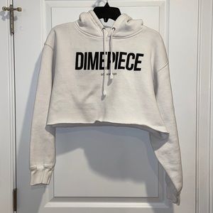Crop Dimepiece white sweatshirt